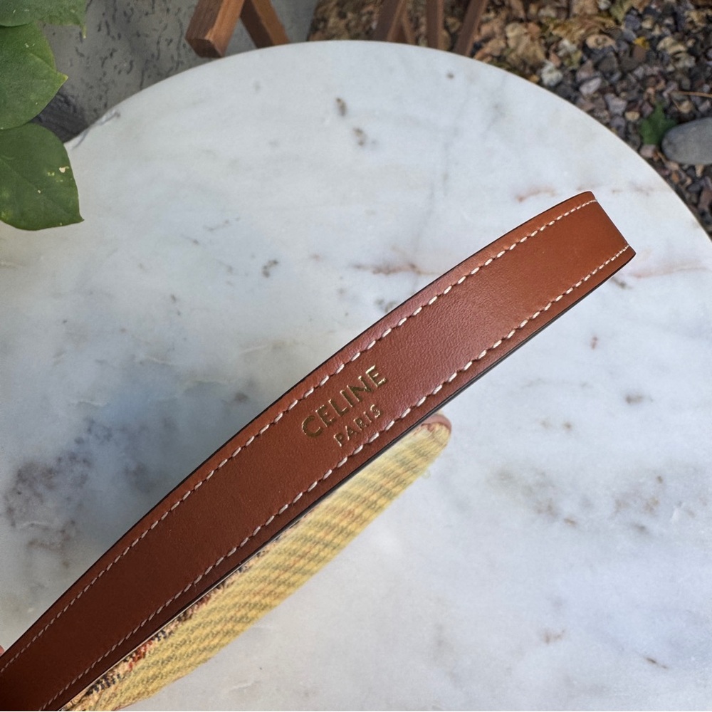 Celine Tweed & Sequin Mini Ava Crescent Shoulder Bag - Picture 7 of 16